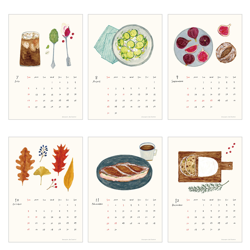 2026 カレンダー いわしまあゆ 7月から12月 